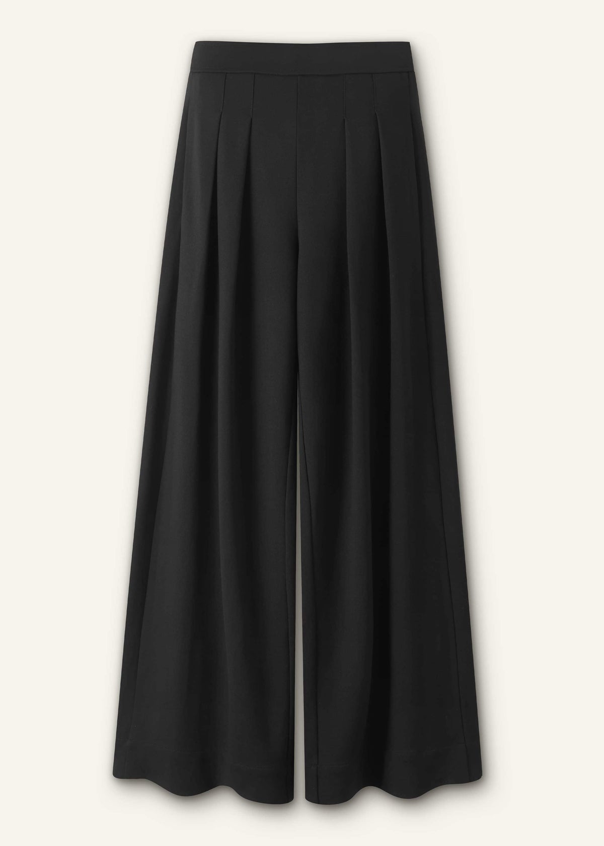 ME+EM Clothing Black Luxe Travel Tailoring Wide-Leg Pant