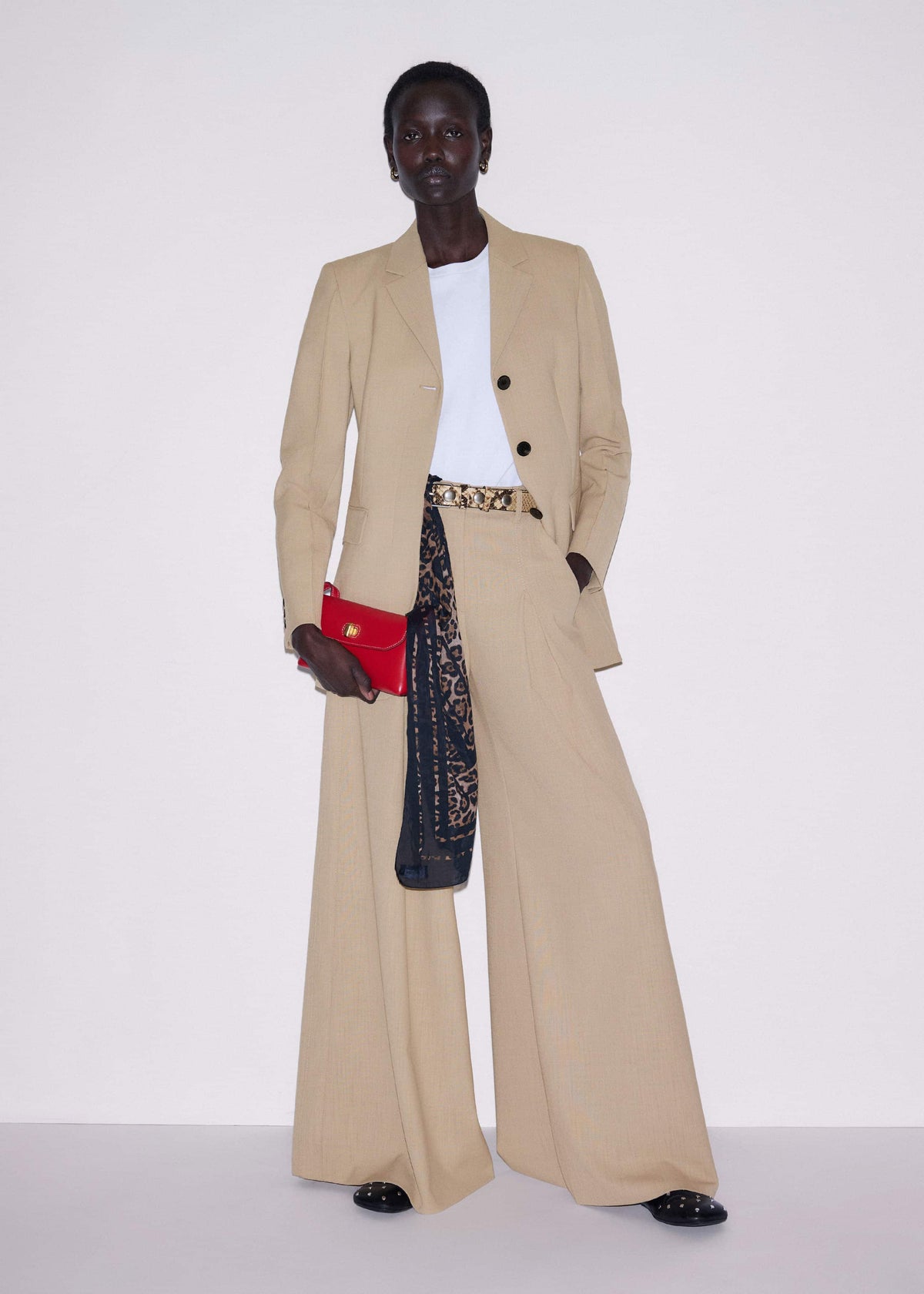 ME+EM Clothing Sand Very Wide-Leg Pant