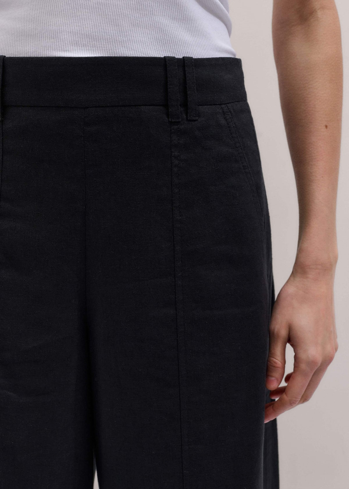 ME+EM Clothing Black Crop Wide-Leg Pant