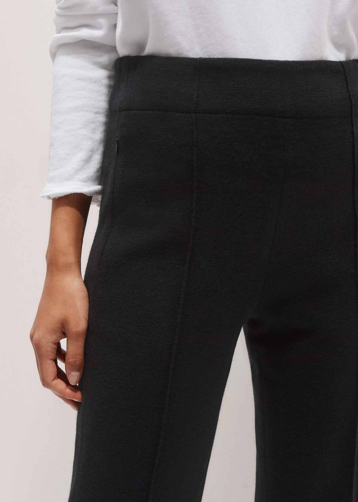 ME+EM Clothing Black Wool-Blend Travel Tailoring Slim Crop Pant