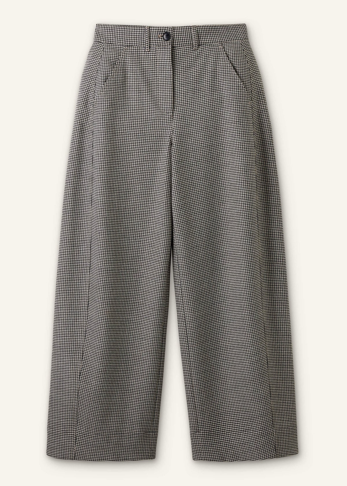 ME+EM Clothing Ivory Houndstooth Extreme Tapered Pant
