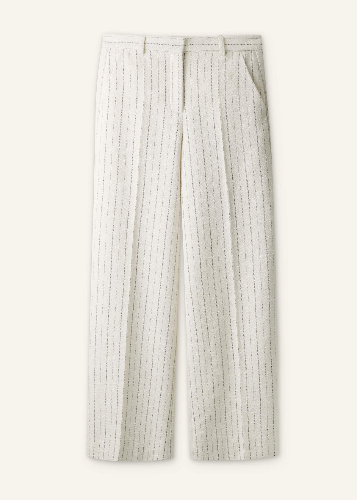 ME+EM Clothing Ivory Striped Leg Elongator Pant