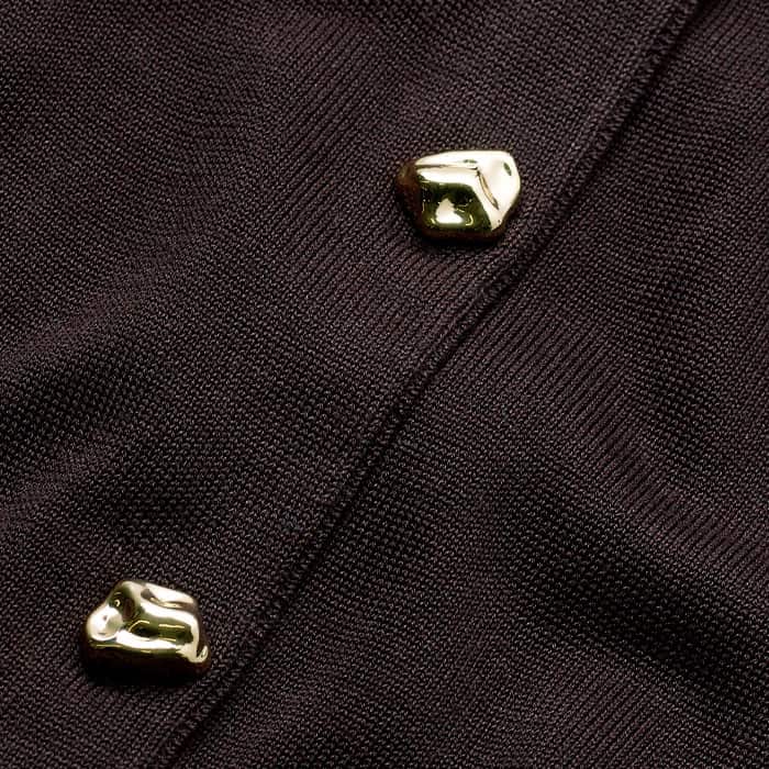 ME+EM Clothing Brown Luxe Knit Slim Shirt