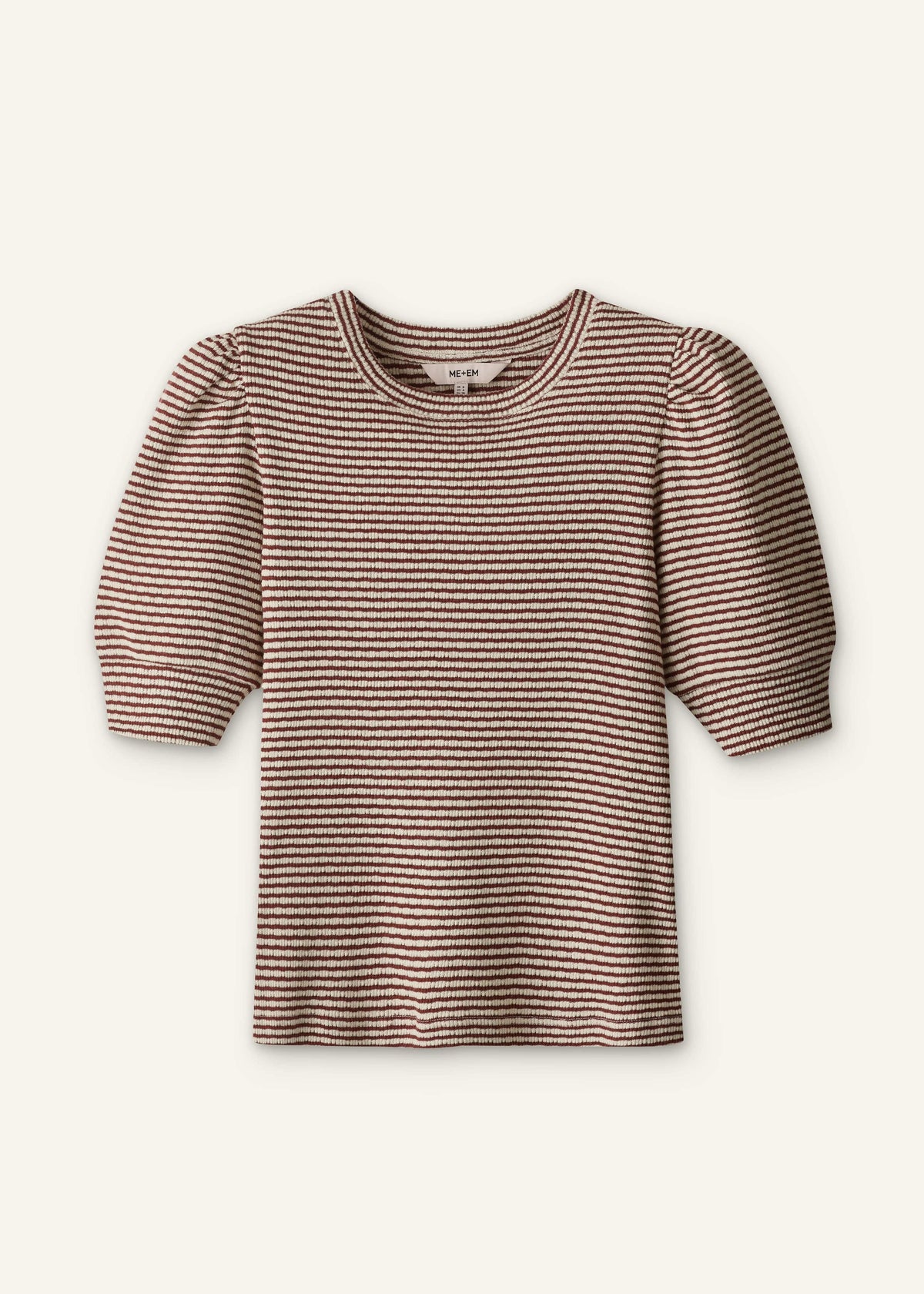 ME+EM Clothing Cinnamon Brown Feminine Sleeve Tee