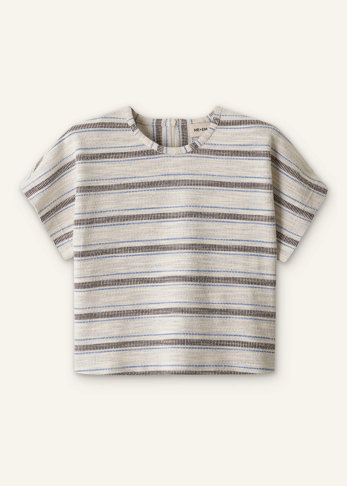 ME+EM Clothing Cream Stripe Tee