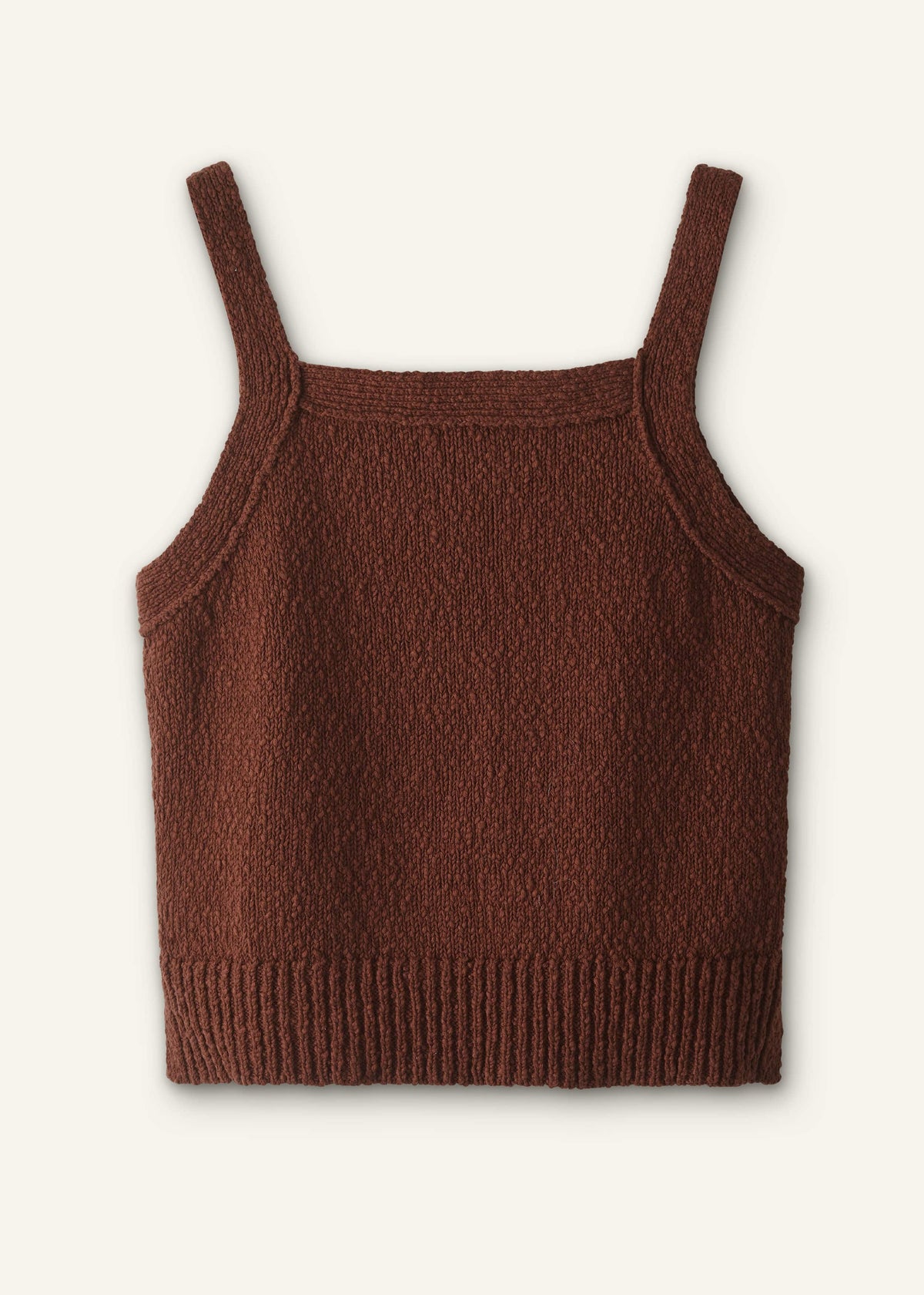 ME+EM Clothing Cinnamon Brown Square Neck Knit Top