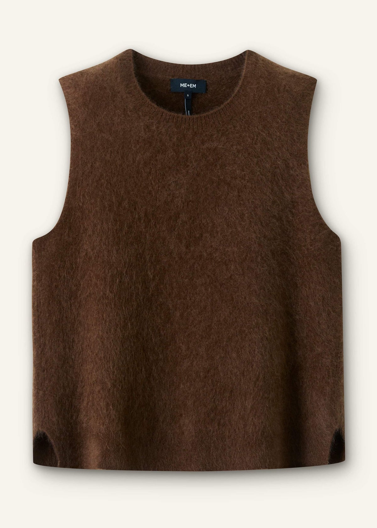 ME+EM Clothing Brown Straight Sweater Vest