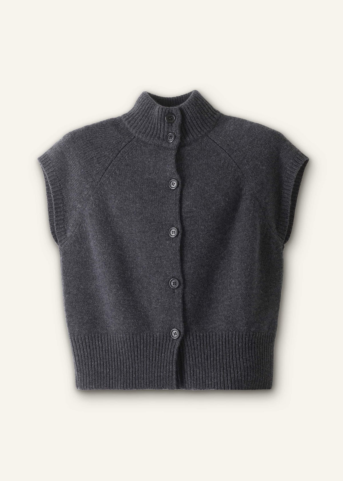 ME+EM Clothing Grey High Neck Relaxed Vest