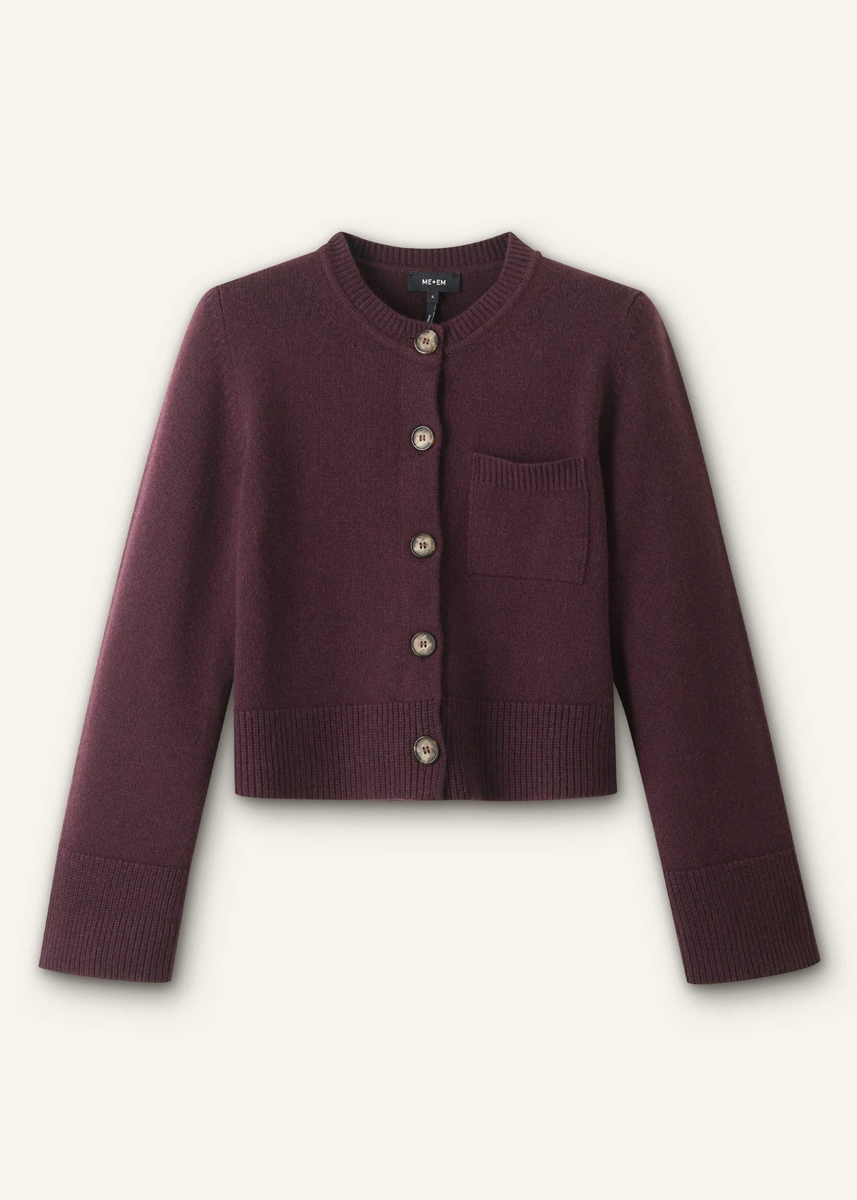 ME+EM Clothing Red Button-Through Straight Cardigan