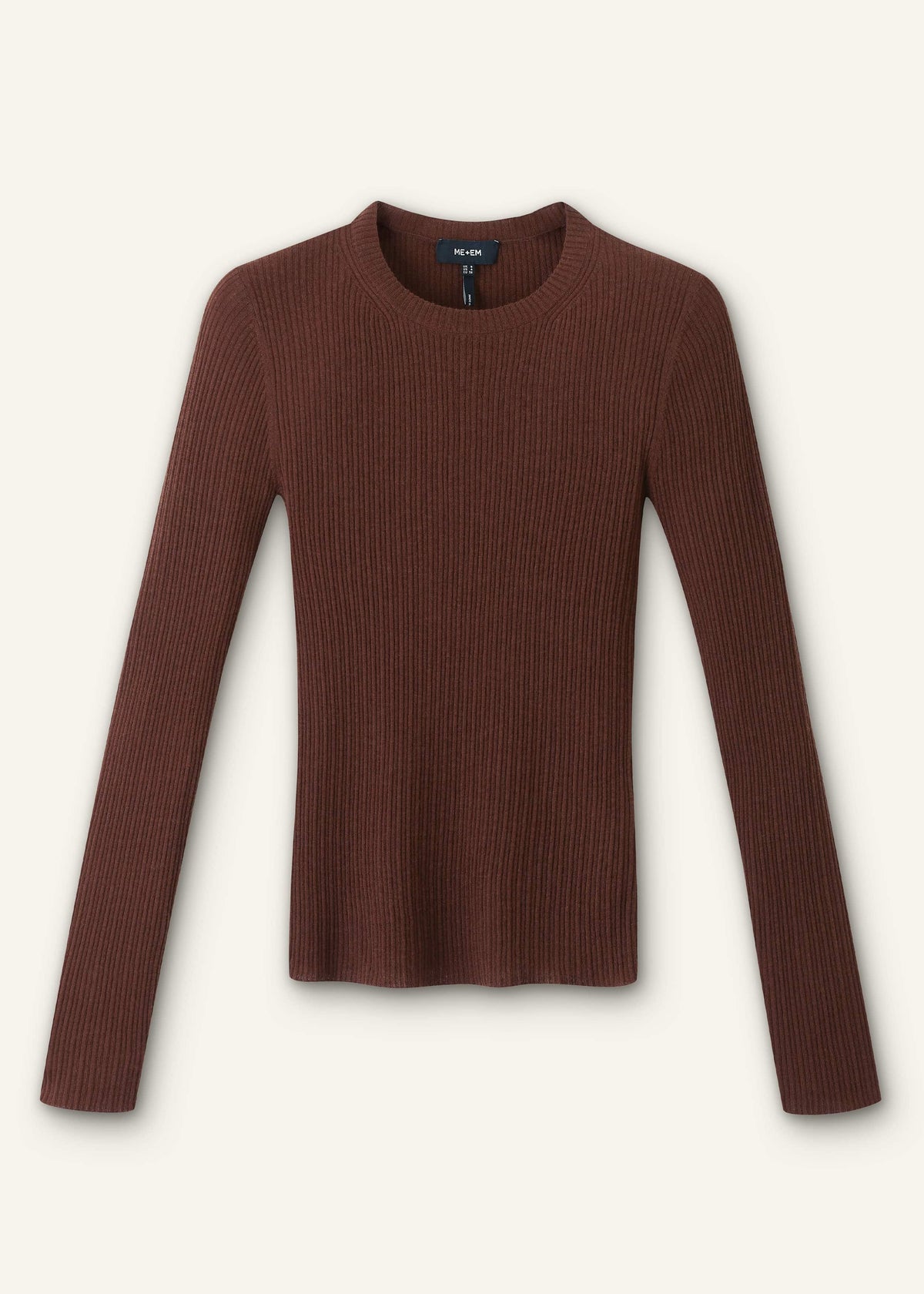 ME+EM Clothing Brown Barely There Sweater