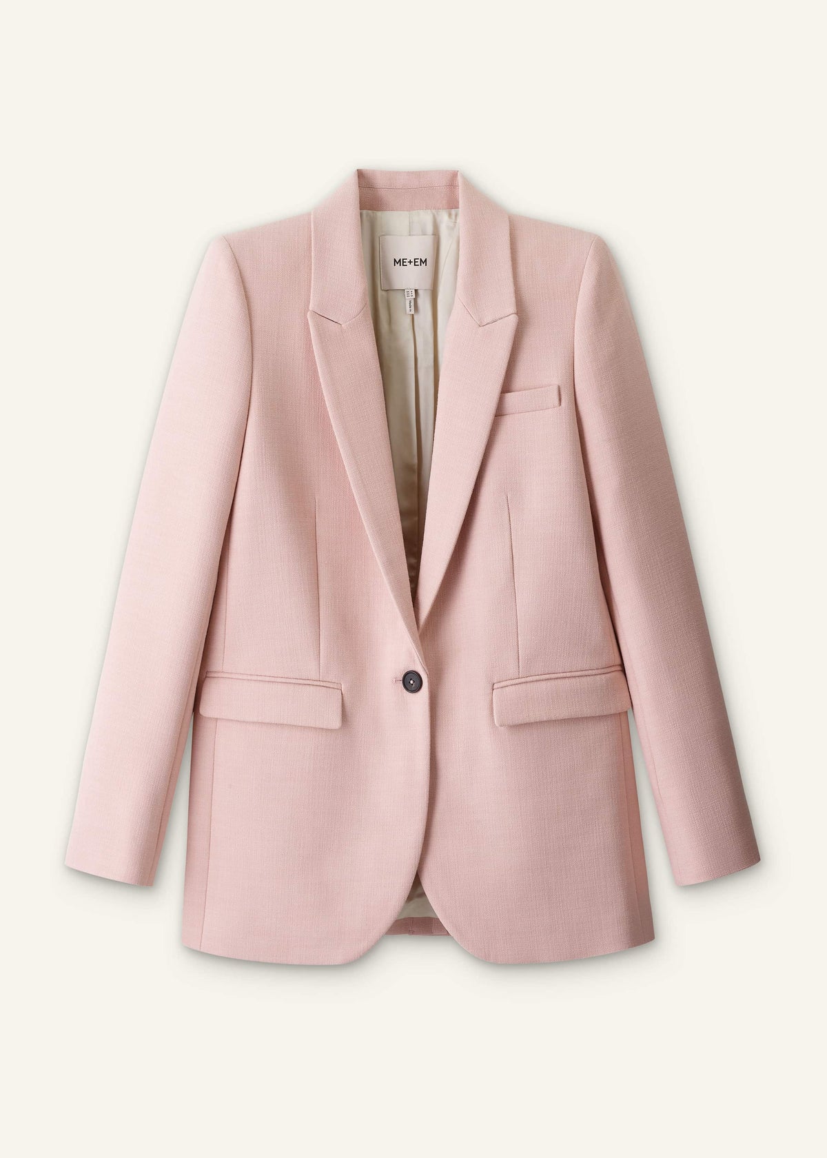 ME+EM Clothing Pink Sharp Shoulder Blazer