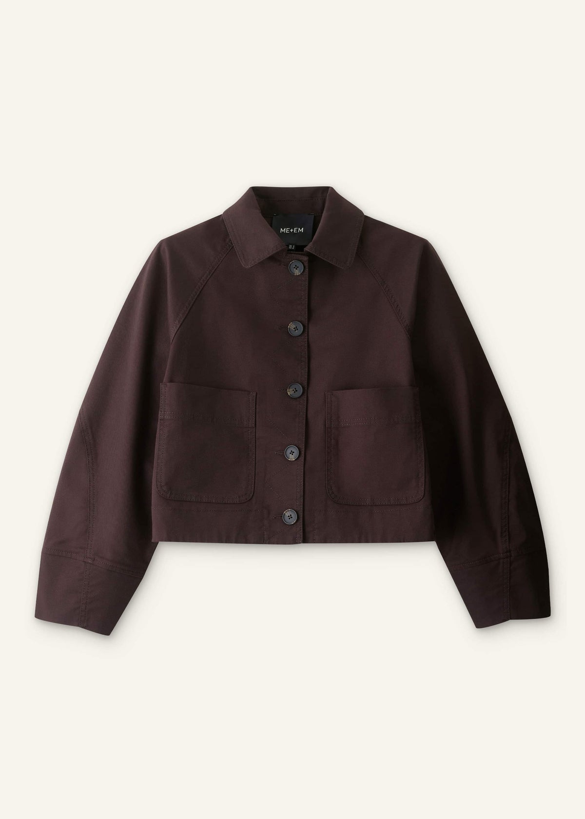 ME+EM Clothing Brown Cocoon Sleeve Jacket