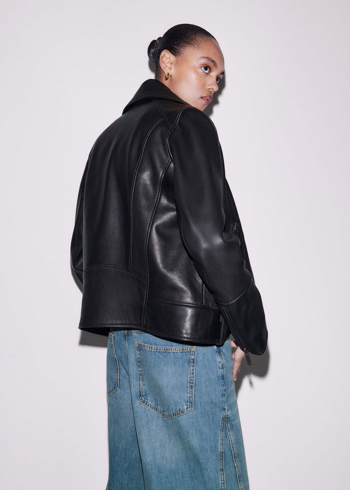 ME+EM Clothing Black Authentic Leather Biker Jacket