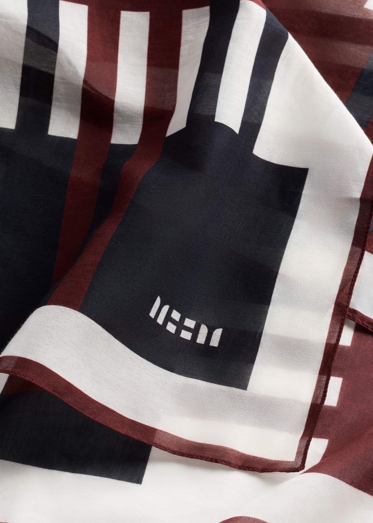 ME+EM Clothing|Accessories Cinnamon Brown Stripe Summer Scarf