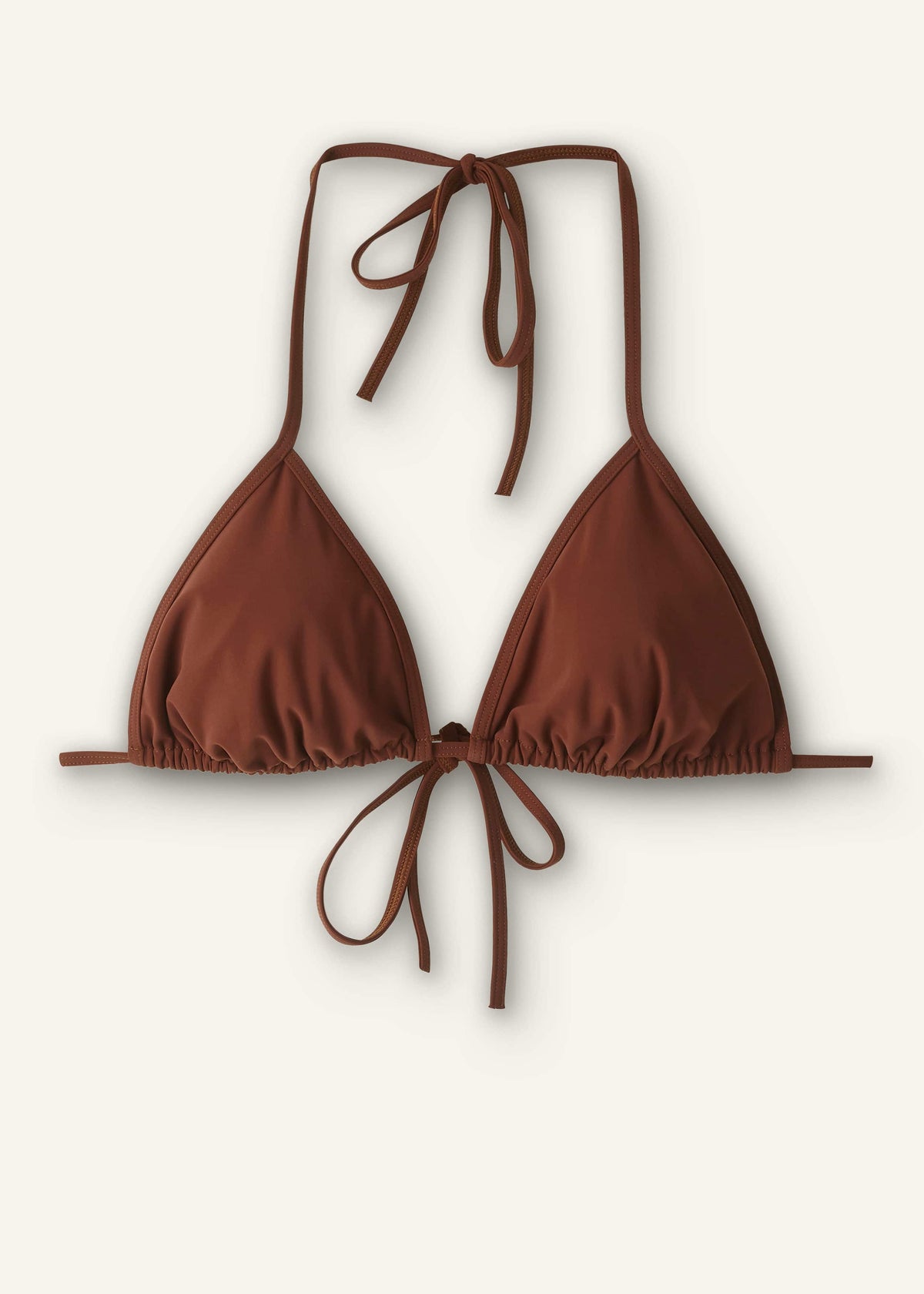 ME+EM Clothing Cinnamon Brown Adjustable Triangle Bikini Top