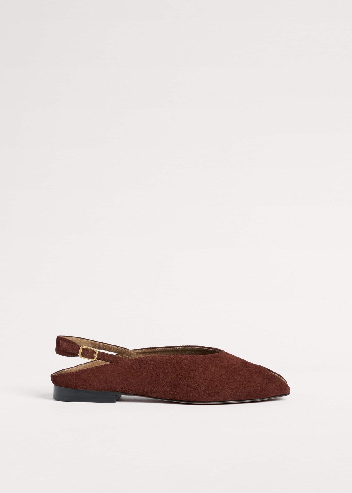 ME+EM Clothing|Accessories Cinnamon Brown Peep Toe Flat