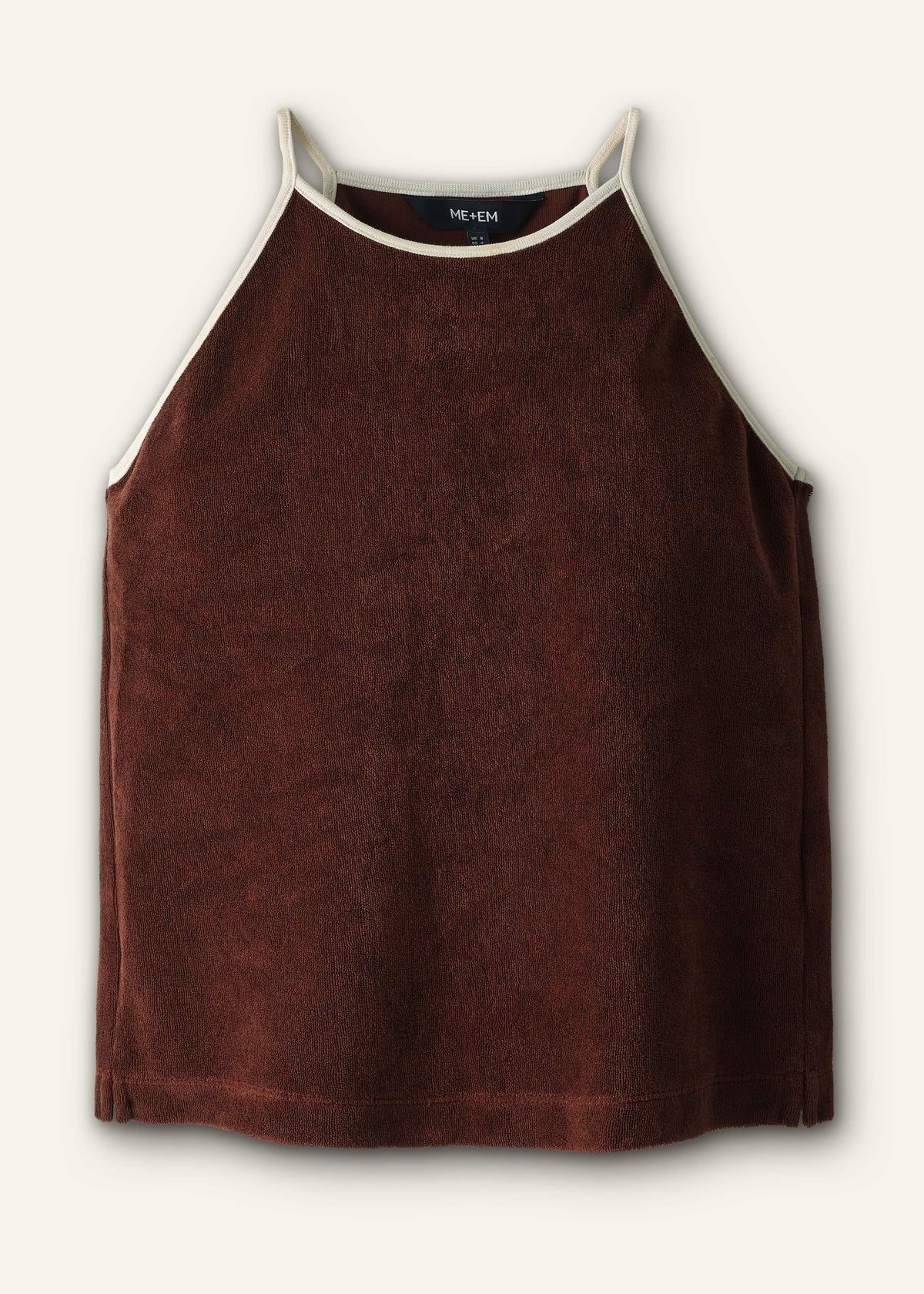 ME+EM Clothing Cinnamon Brown Halterneck Top