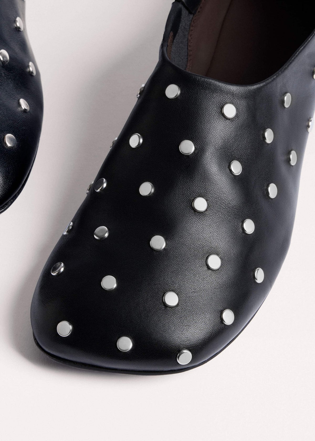 ME+EM Accessories Black Studded Slipper