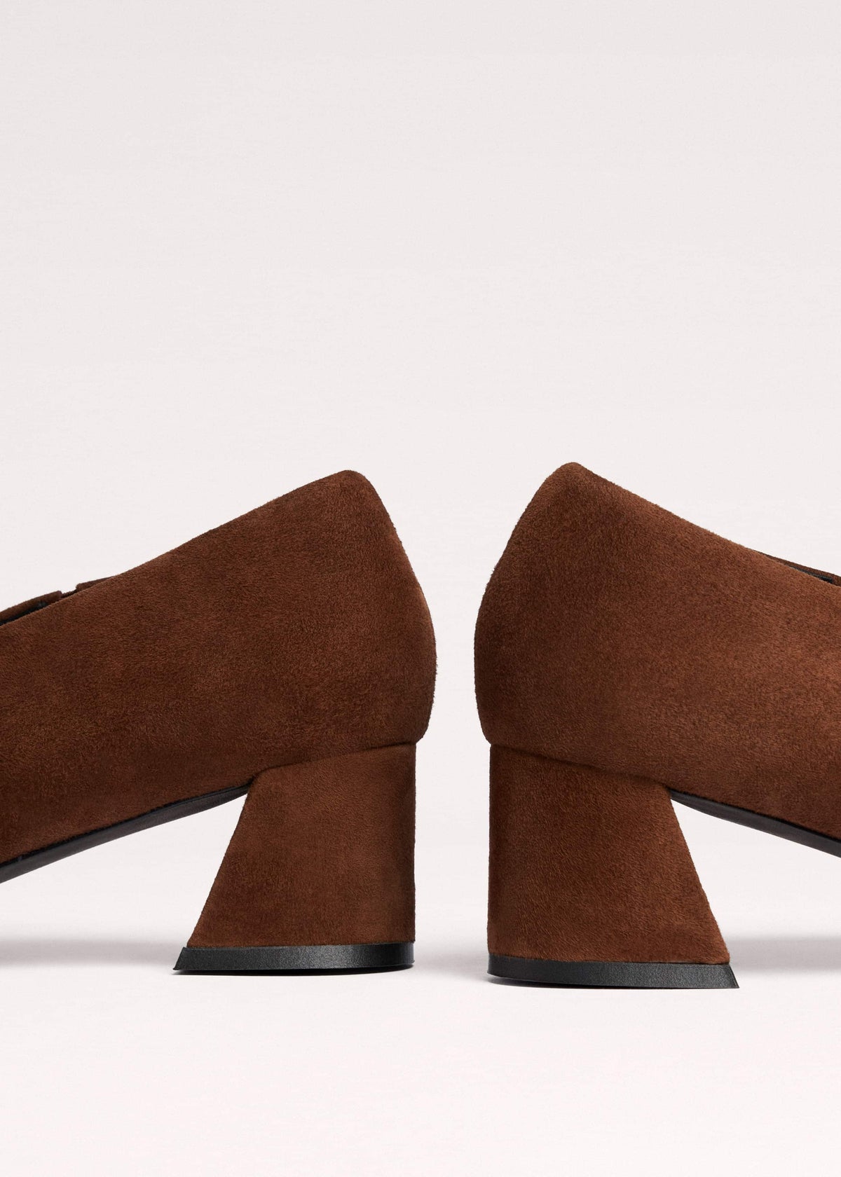 ME+EM Accessories Brown High Front Block Heel
