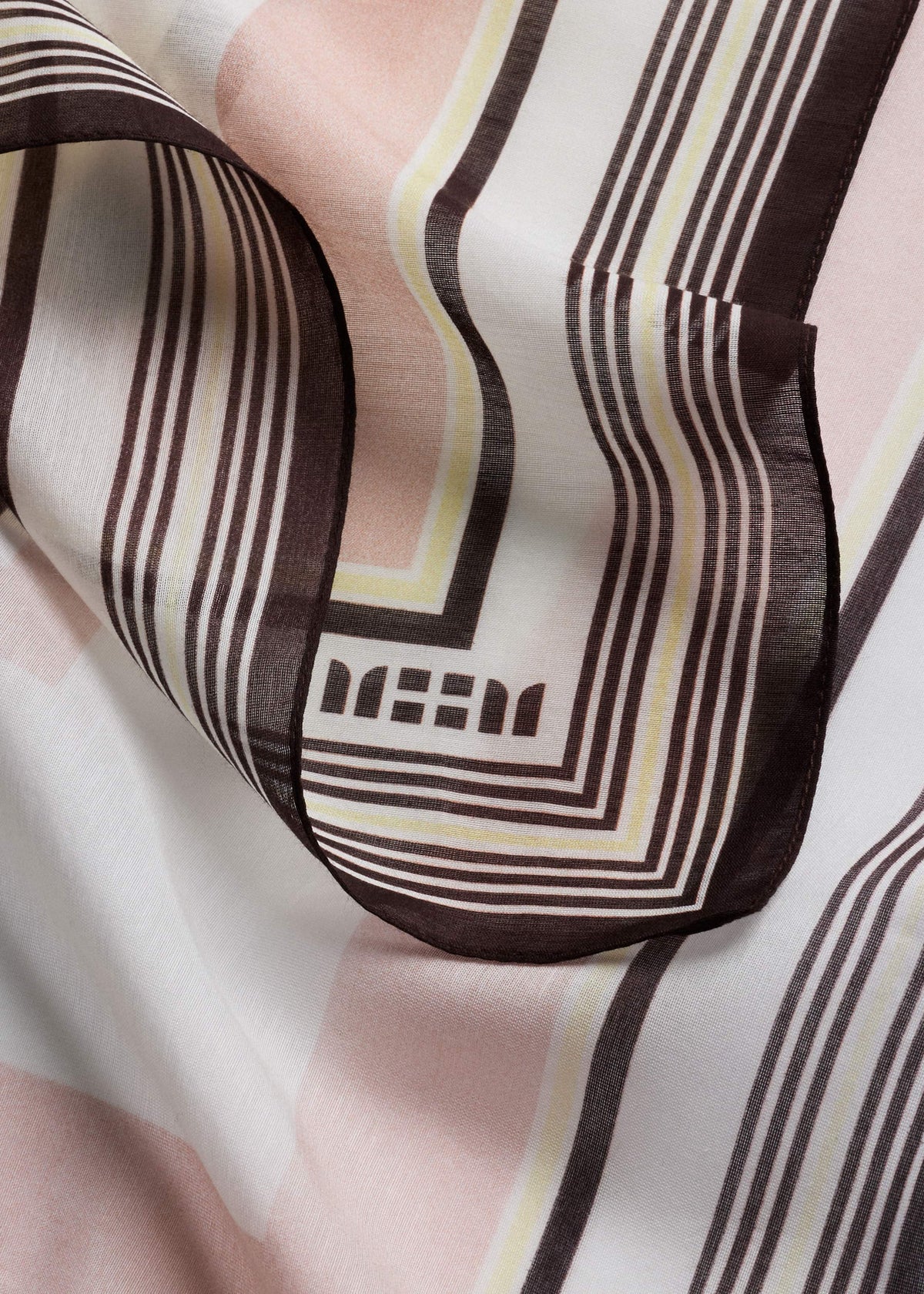 ME+EM Accessories Pink Multi Stripe Border Scarf