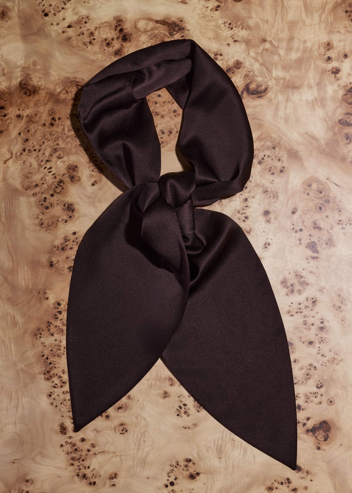 ME+EM Accessories Brown Silk Satin Evening Scarf