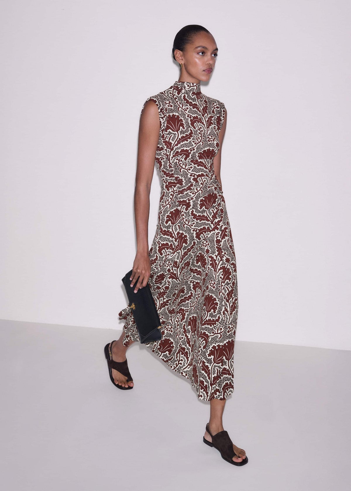 ME+EM Clothing Cinnamon Rising Wildflowers Print Fit + Flare Maxi Dress