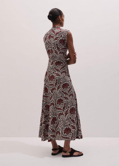 ME+EM Clothing Cinnamon Rising Wildflowers Print Fit + Flare Maxi Dress