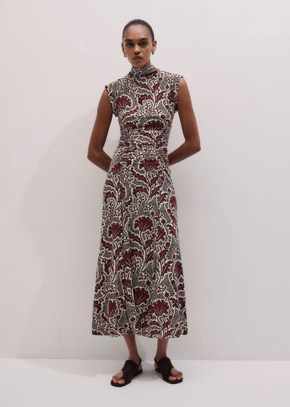 ME+EM Clothing Cinnamon Rising Wildflowers Print Fit + Flare Maxi Dress