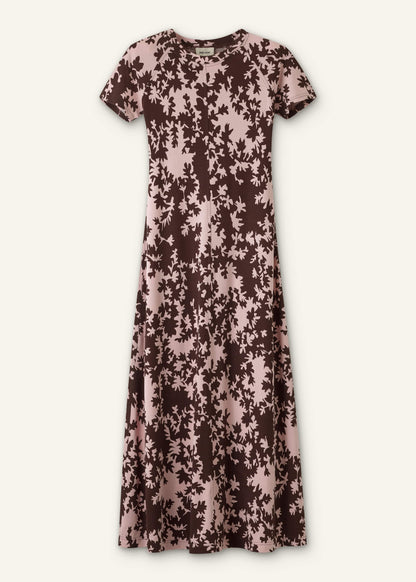 ME+EM Clothing Pink Speckled Bloom Print Contour Maxi Dress