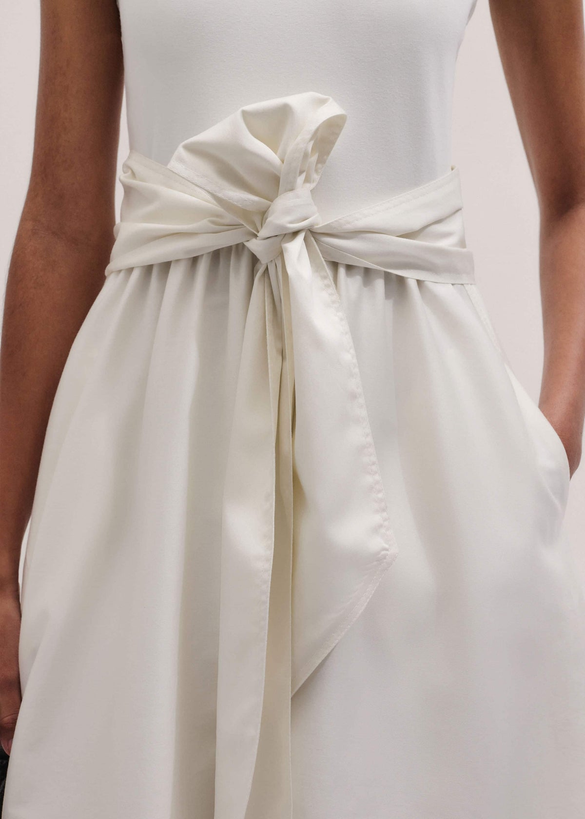 ME+EM Clothing Cream Fit + Flare Maxi Dress