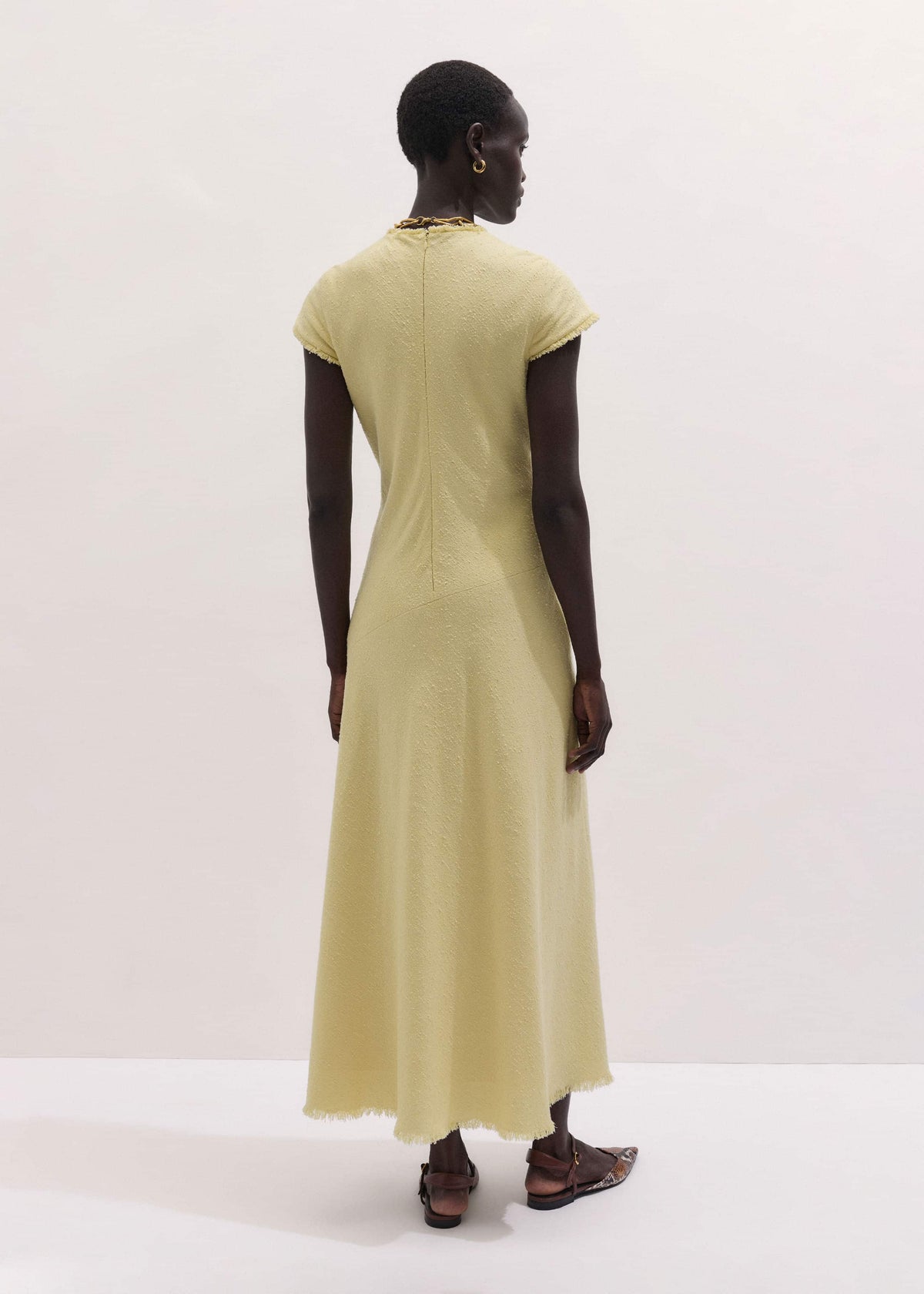 ME+EM Clothing Yellow Bias Cut Maxi Dress