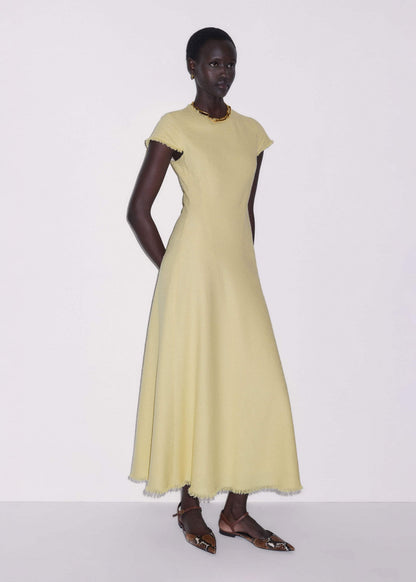 ME+EM Clothing Yellow Bias Cut Maxi Dress
