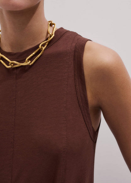 ME+EM Clothing Cinnamon Brown Maxi Swing Dress