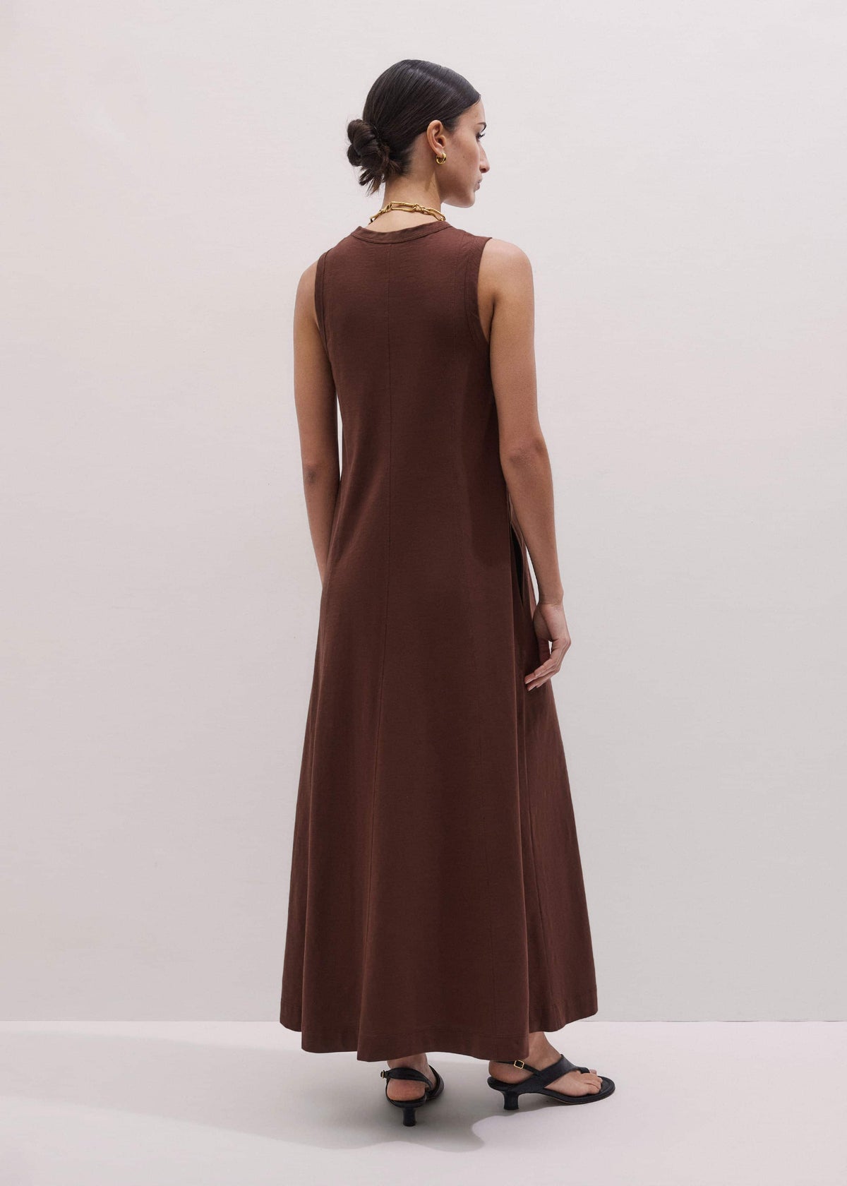 ME+EM Clothing Cinnamon Brown Maxi Swing Dress