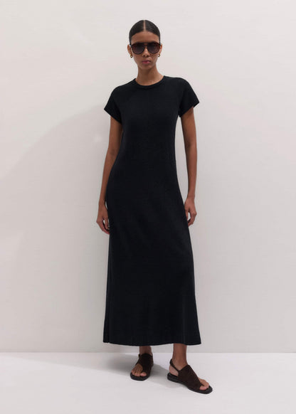 ME+EM Clothing Black A-Line Maxi Tee Dress