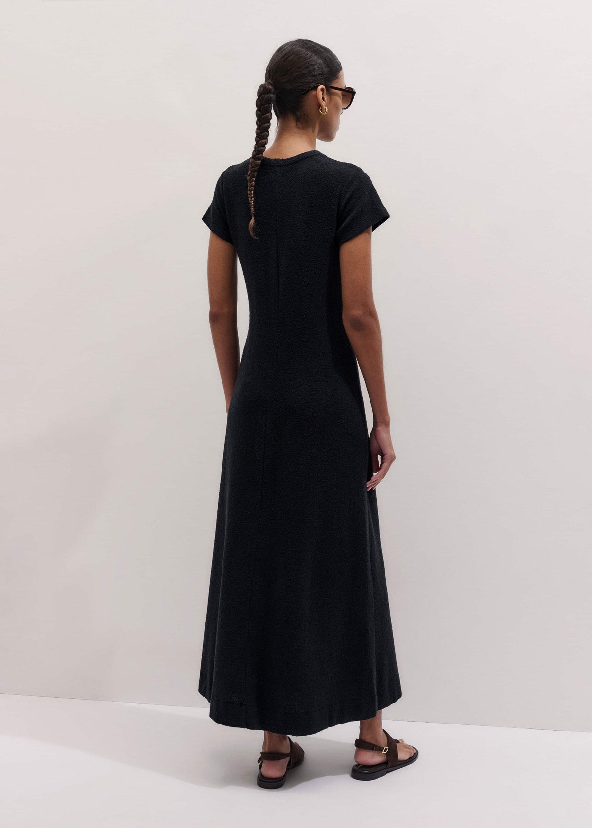 ME+EM Clothing Black A-Line Maxi Tee Dress