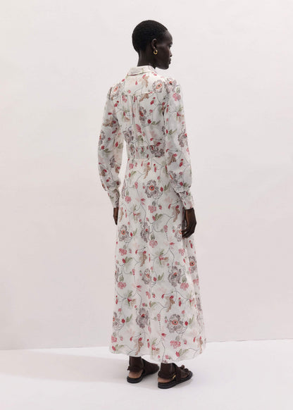 ME+EM Clothing Cream Fit + Flare Maxi Dress
