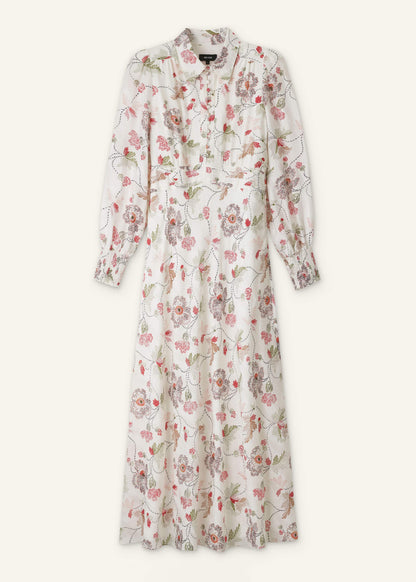 ME+EM Clothing Cream Fit + Flare Maxi Dress