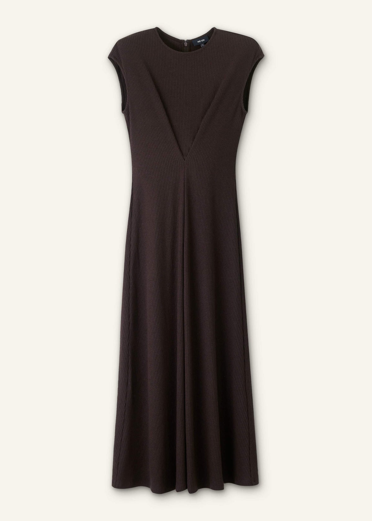 ME+EM Clothing Brown Draped Waist Clever Pleat Maxi Dress