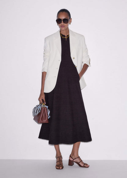 ME+EM Clothing Brown Desk-To-Dinner Fit And Flare Maxi Dress