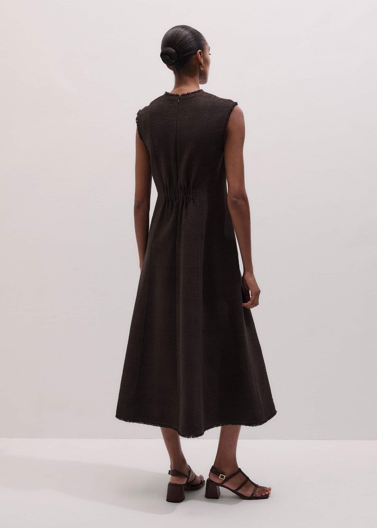 ME+EM Clothing Brown Desk-To-Dinner Fit And Flare Maxi Dress