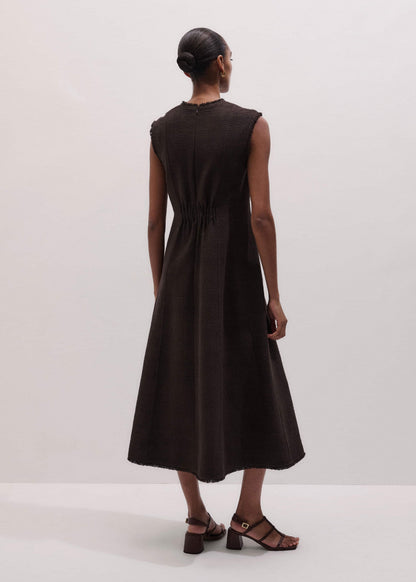 ME+EM Clothing Brown Desk-To-Dinner Fit And Flare Maxi Dress