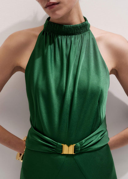 ME+EM Clothing Green Beautifully Draped Full-Length Dress