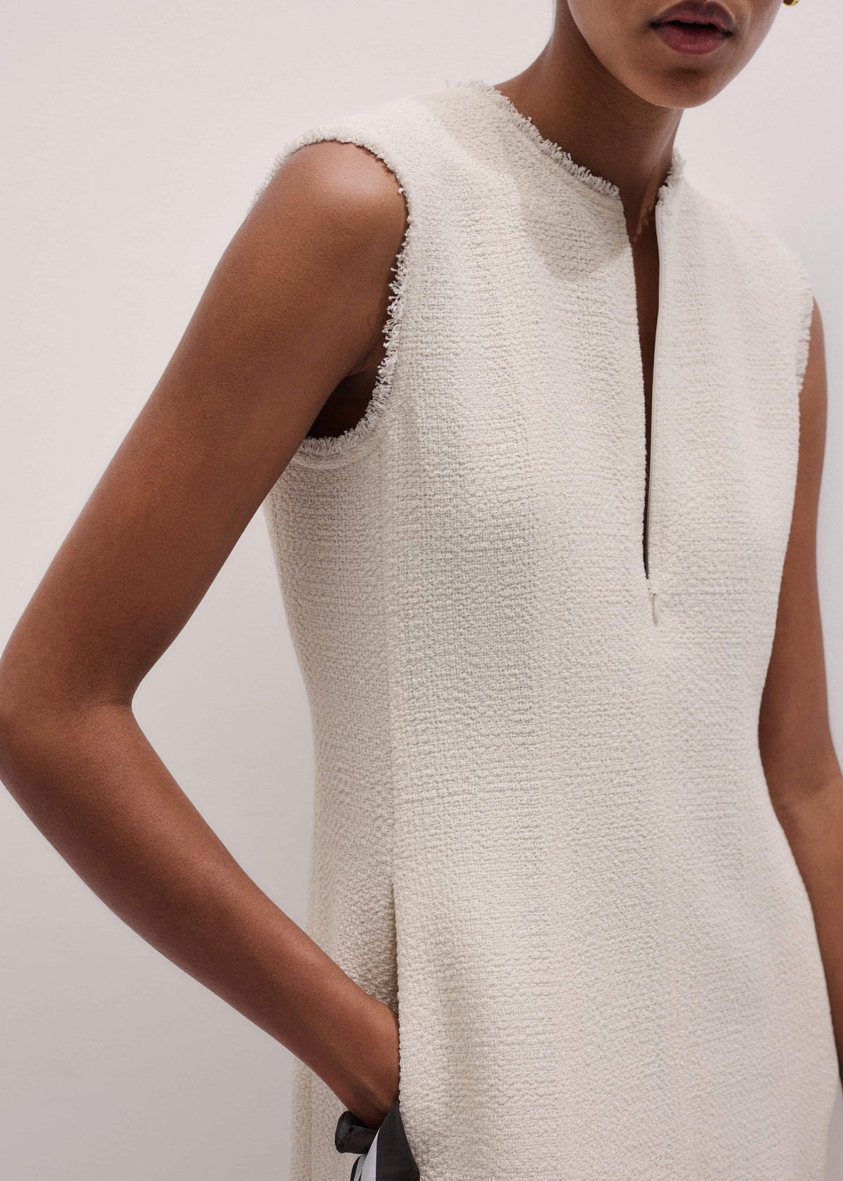 ME+EM Clothing Cream Desk-To-Dinner Fit And Flare Maxi Dress