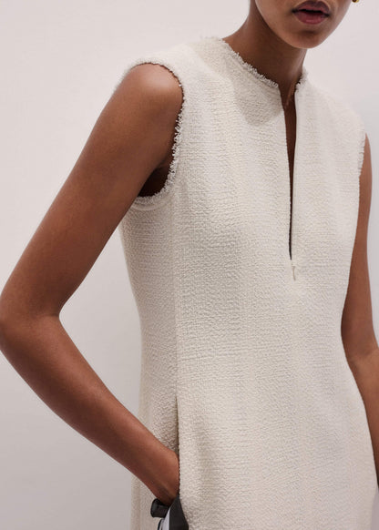 ME+EM Clothing Cream Desk-To-Dinner Fit And Flare Maxi Dress