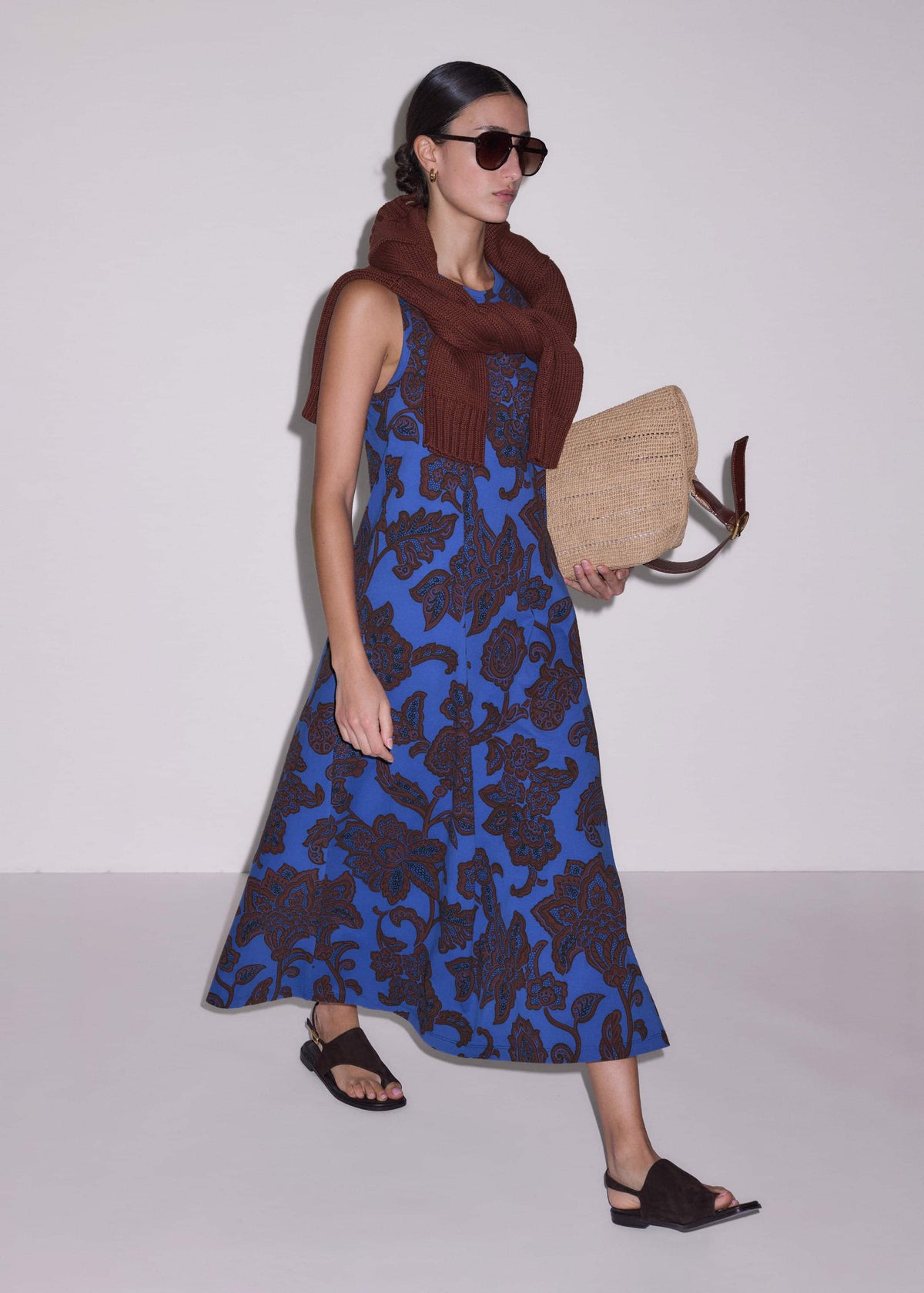 ME+EM Clothing Blue Maxi Swing Dress