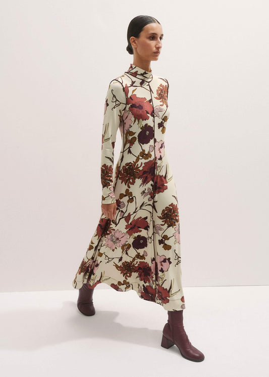 ME+EM Clothing Cream High Neck Jersey Maxi Dress
