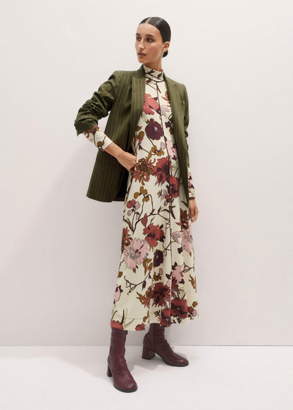 ME+EM Clothing Cream High Neck Jersey Maxi Dress