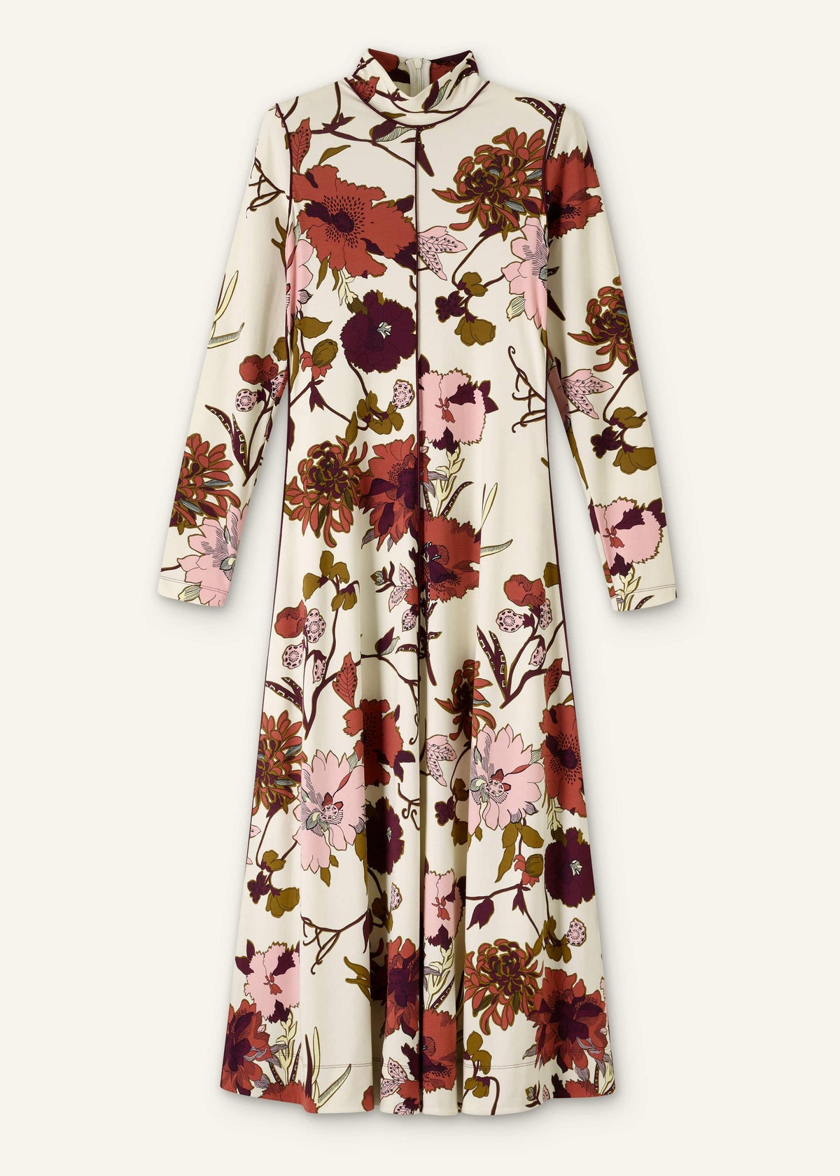 ME+EM Clothing Cream High Neck Jersey Maxi Dress