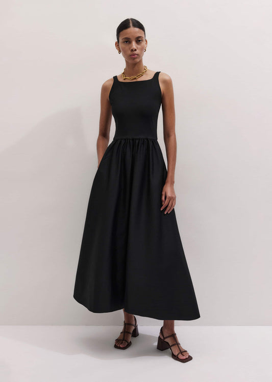 ME+EM Clothing Black Fit + Flare Maxi Dress